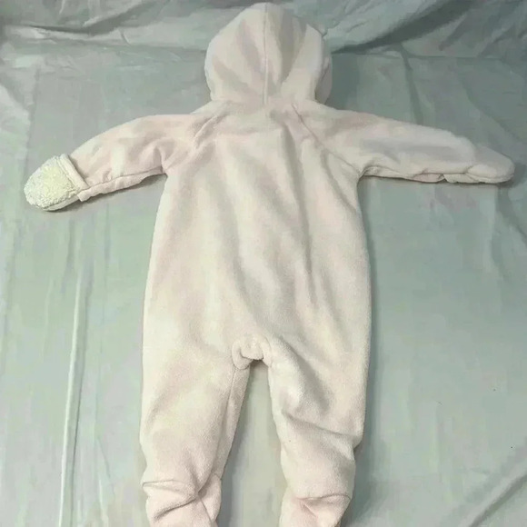Old Navy - Pink footed bunting bag/snow Sherpa/fleece Size 3-6 months - Picture 5 of 5